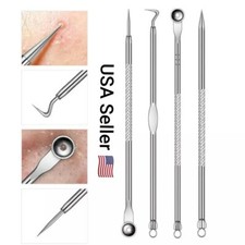 4 PCS Set Double Ended Acne Needle Blackhead Blemish Remover Pimple Facial Clean