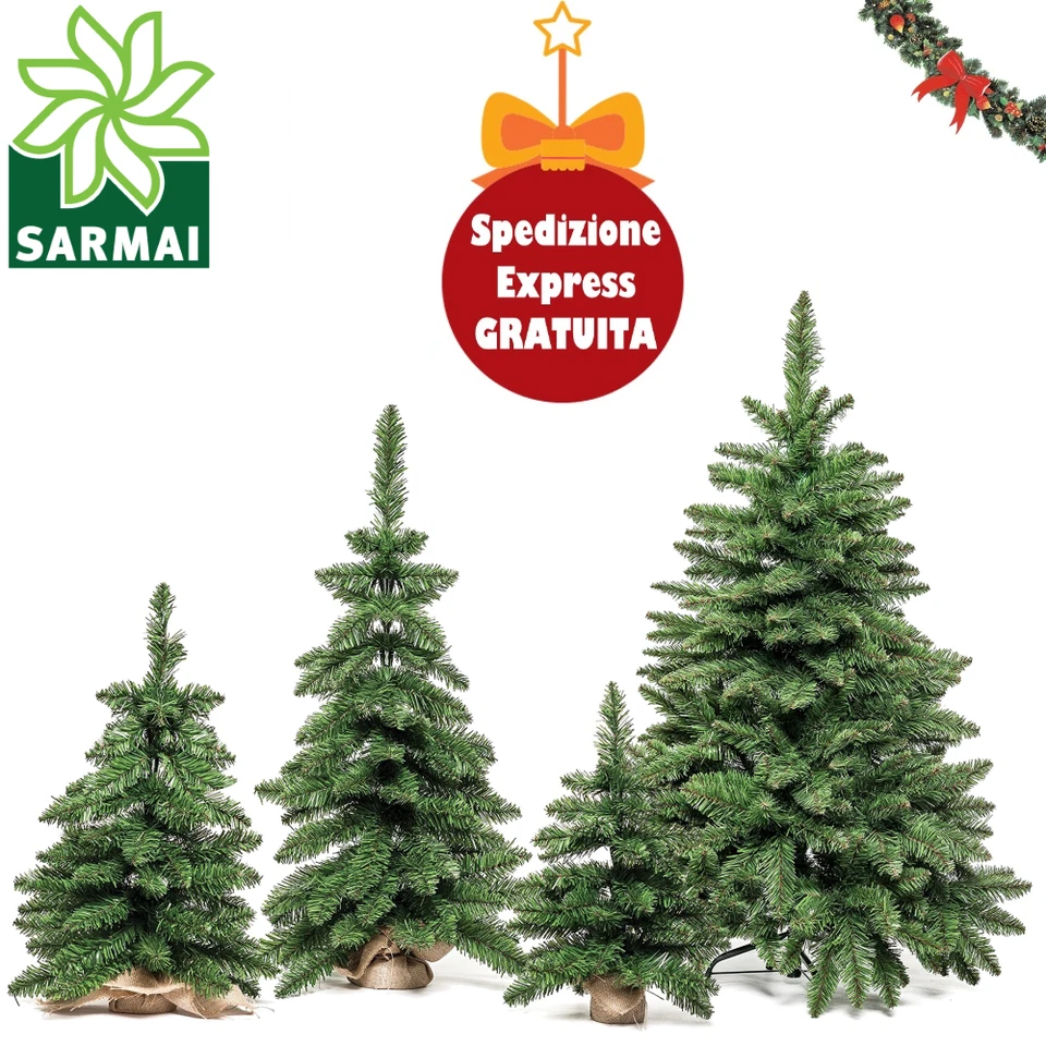 XONE Albero di Natale mini piccolo pinetto TIMMY PVC verde base yuta 45 60 90 120 cm