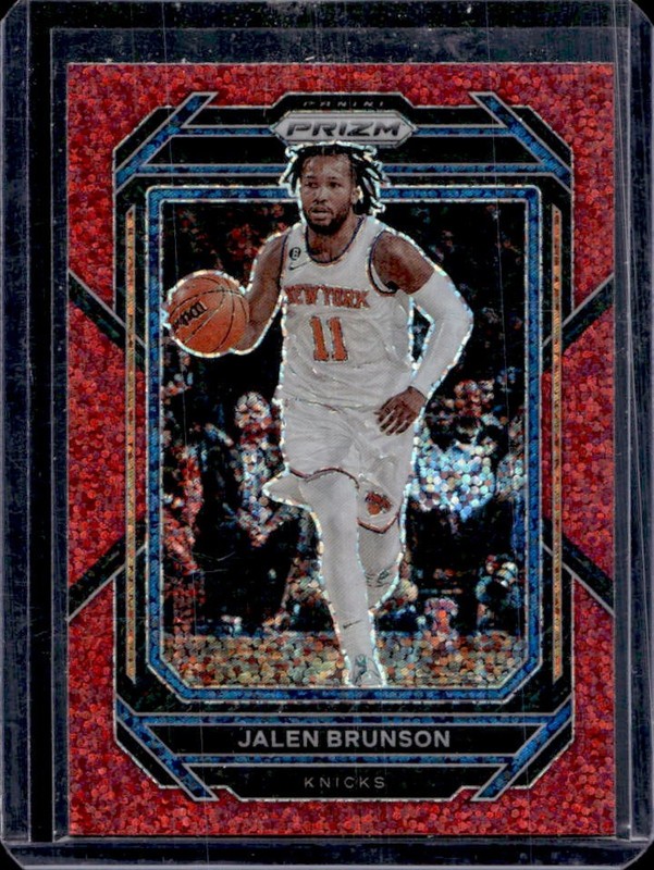 2022-23 Panini Prizm Jalen Brunson Prizm Red Sparkle #11 Knicks