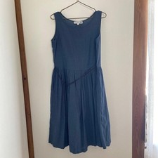 UNIQLO INES DE LA FRESSANGE Blue Sleeveless Dress M Slight Flaw
