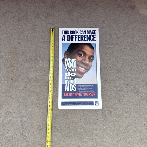 Vintage Magic Johnson What You Can Do To Avoid AIDS Store 2 Sided Display Rare!