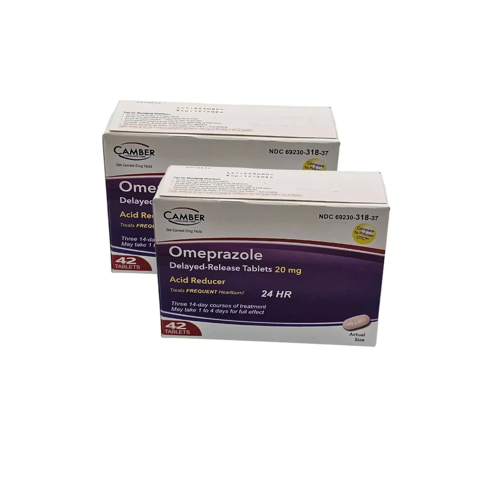 100 Capsules OTC 20mg Generic Prilosec Expiry 2027