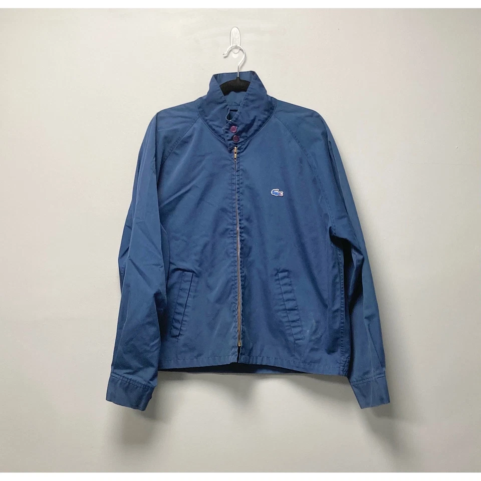 Chaqueta De Colección IZOD Lacoste Azul Para Hombre XL Retro Ligera Cremallera Caimán Foto 2 de 4