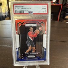 2023-24 Panini Prizm - Scoot Henderson Red White & Blue Rookie PSA 9