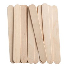 100 Stück Holz Bastelhölzer Holzspatel Eisstiele Holzstiele Modellbau 15cmx1,8cm