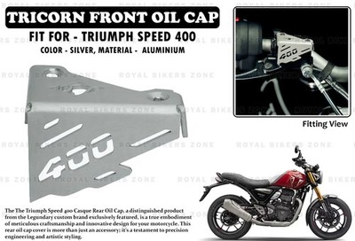 Silver Tricorn Front Oil ''Cap Fit For Triumph Speed 400''