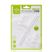Grosmimi Replacements Straw kit 2-Counts, Stage 2 2 Count Pack of 1 , Clear