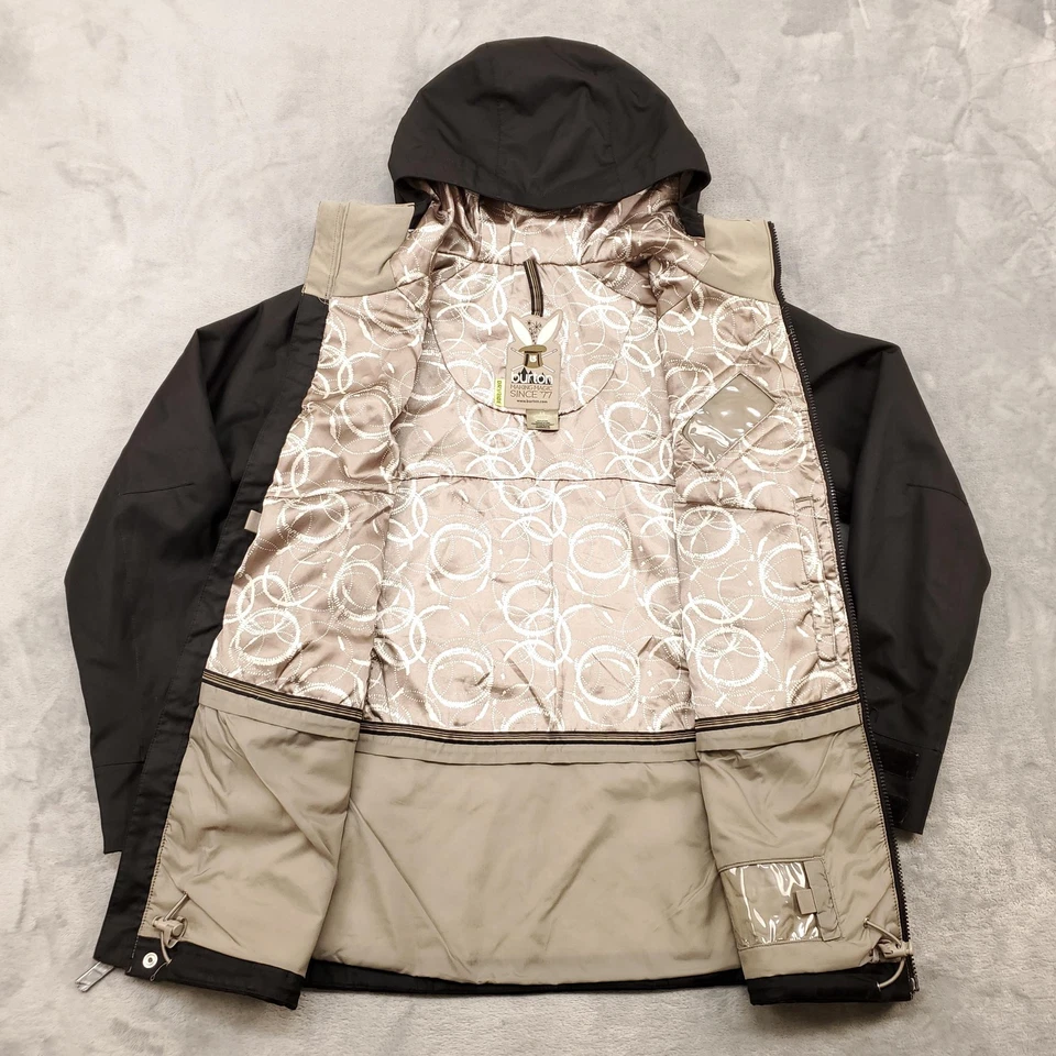 Burton Jacket Womens Medium Black DRYRIDE Insulated Snowboard Hooded Parka Ski - Image 2 of 4
