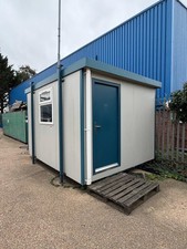 Jackleg Portable Cabin Site Office 12ft x 10ft Steel Door uPVC Window Grey Used