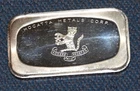 THE Chartered Mint LTD Mocatta Metals Corp 1oz .999 Silver Bar VINTAGE