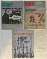 Working Papers Magazine 3 Issue Lot - 1978-1982