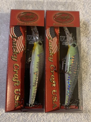 (LOT OF 2) LUCKY CRAFT POINTER 65DD-SP 3/16oz. MS CRACK. NIP