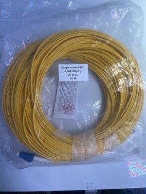 50M LC-LC Single-Mode Fiber Optic Cable 9/125 LSZH OFNR Duplex Patch Cord SMF