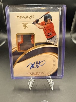 2019 Immaculate Myles Straw Rookie Patch Auto RPA /99 Astros RC READ DESCRIPTION