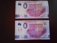 Billet 0 zero Euro UEAW-1  Musée océanographique Monaco 2025 normal + Anniversa