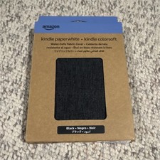Amazon Kindle Paperwhite 12th Gen Colorsoft Case, Water Resistant Fabric, Bla