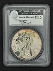 2011-P $1 AMERICAN EAGLE PCGS PR-69 REVERSE PROOF MERCANTI 25TH ANNIVERSARY