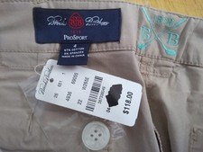 NWT Brooks Brothers Prosport Khaki Cotton Blend Golf Pants Size 4 MSRP 118