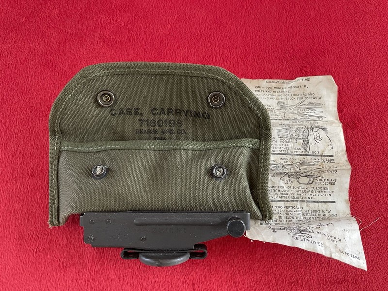 Vintage M15 Grenade Launcher Sight Kit for M1 Garand M1903 Carbine WWII w/ Case