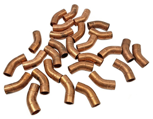 Lot of 28 EPC 45 Degree Copper Elbow 3/8 in ID , .455 in OD , Wall .0360 in