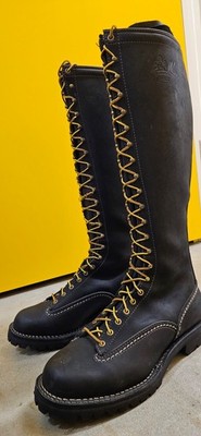 Wesco Jobmaster 18  Black Leather Boots   Size 13