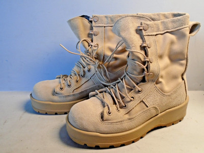 Wellco Military Flight CVC Combat Boots Tan Mens SIZE 5.5R