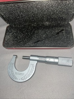 STARRETT ROUNDED ANVIL INSIDE MICROMETER 0-1'' NO. 577