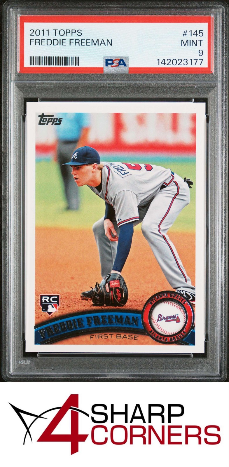 2011 TOPPS #145 FREDDIE FREEMAN RC BRAVES PSA 9