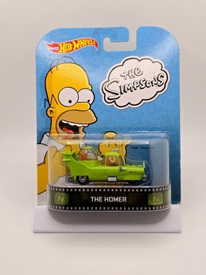 The Simpsons The Homer Hot Wheels Retro Entertainment 2014 Premium Real Rider