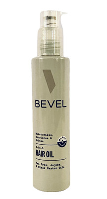 BEVEL SCALP & HAIR OIL 3-IN-1 , TEA TREE, JOJOBA & BLACK CASTRO OIL 3.4 FL OZ