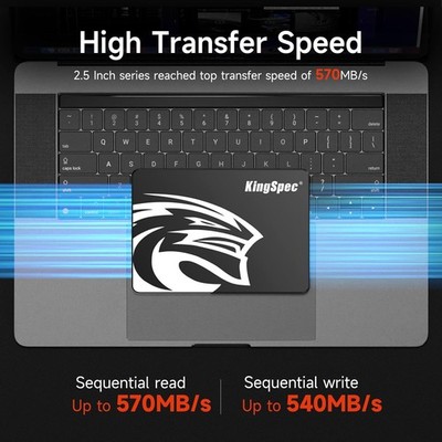 KingSpec 512GB 2.5 SSD SATA III Internal 550MB Read 520MB Write