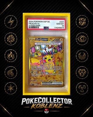 PSA 10 Pikachu ex 247/191 DE - Pokémon Hyper Rare Slab
