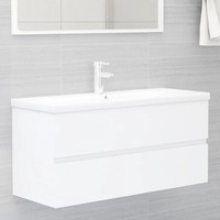 Waschbeckenunterschrank BadmöBel Weiß Holzwerkstoff 100X38,5X45 Cm
