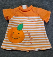 NENUCO BABY DOLL ORANGE STRIPED DRESS for 12" ? HAPPY FRUIT CLOTHES