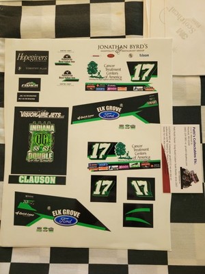 #17W Clauson, BC/ELK GROVE FORD 1/18th Sprint Car Custom Vinyl Decals at P.C.E.