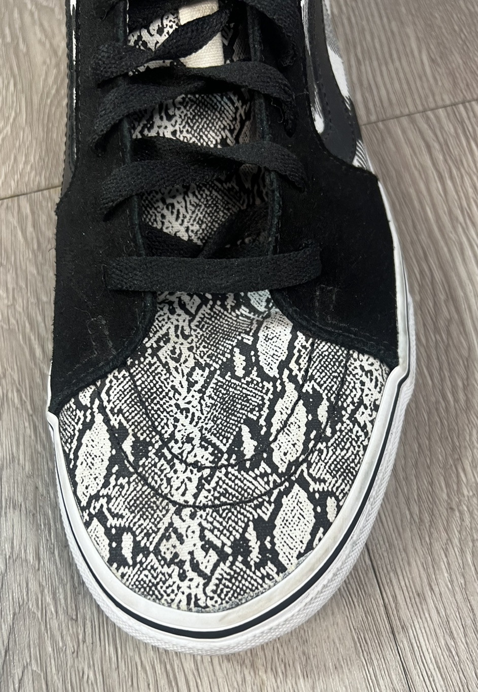 VANS Leopard Python Snake Checkerboard Black Whit… - image 3