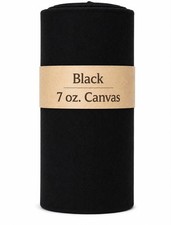 100 Cotton Duck Canvas Black 7oz. 60 Inch Wide by the yard