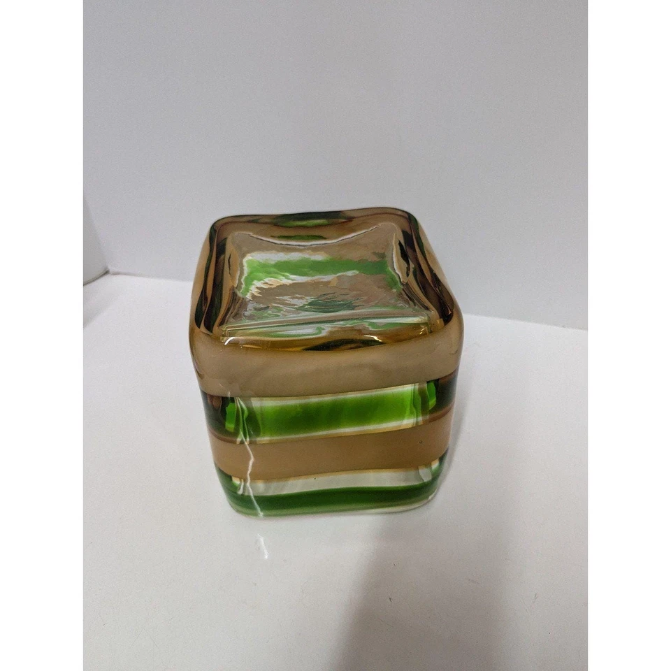 WATERFORD CRYSTAL EVOLUTION Peridot Whisper Square Vase - Image 4 of 4