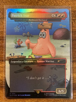 MTG PATRICK STAR (Barktooth Warbeard)   FOIL SLD MINT Rare UNPLAYED !