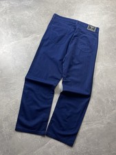 Versace Jeans Couture Vintage 90s Blue Cotton Pants Made in Italy Size 40 / 54