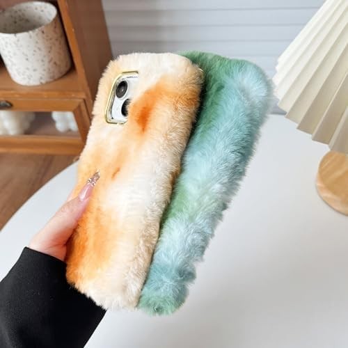 Für iPhone 12 Pro Max Hülle, Bunt Flauschig Flauschig Fellig Warm Plüsch Handyhülle (Gr - Bild 5 von 6
