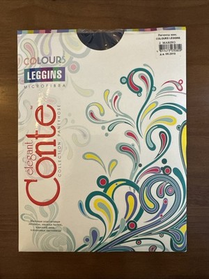 CONTE Leggings Footless Nylon Leggins MARINO(DEEP BLUE) Elegant  European SIZE 2