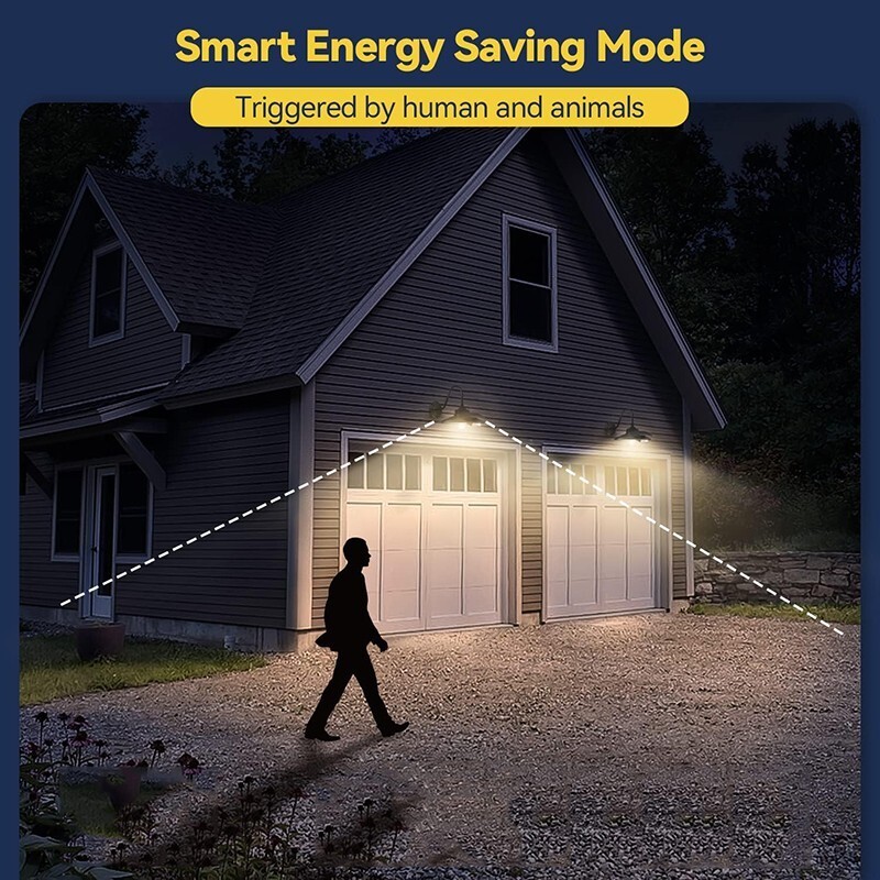 2 Pack Outdoor Solar Barn Light Motion Sensor Wall Light Waterproof Porch Light