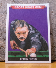 SPORT KINGS GUM TRADING CARD VINTAGE RETRO DESIGN EFREN REYES (BILLIARDS)
