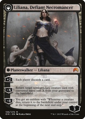 MTG Liliana, Heretical Healer // Liliana, Defiant Necromancer