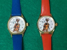Vtg E.T. 1982 Universal Studios Inc. Wind Up Nelsonic Character Watch CHOOSE ONE