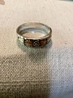 VINTAGE 6 GRAMS  STERLING AND 10K  BLACK HILL GOLD  RING , SIZE 12.5. SEE PHOTOS