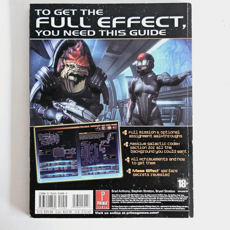 Mass Effect Official Strategy Guide Prima Game Guide - Original 2007 Xbox 360 - Image 3 of 3