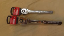 2pc Set Craftsman Low Profile Ratchets CMMT86722 3/8" & CMMT99723 1/2 Drive 72 T