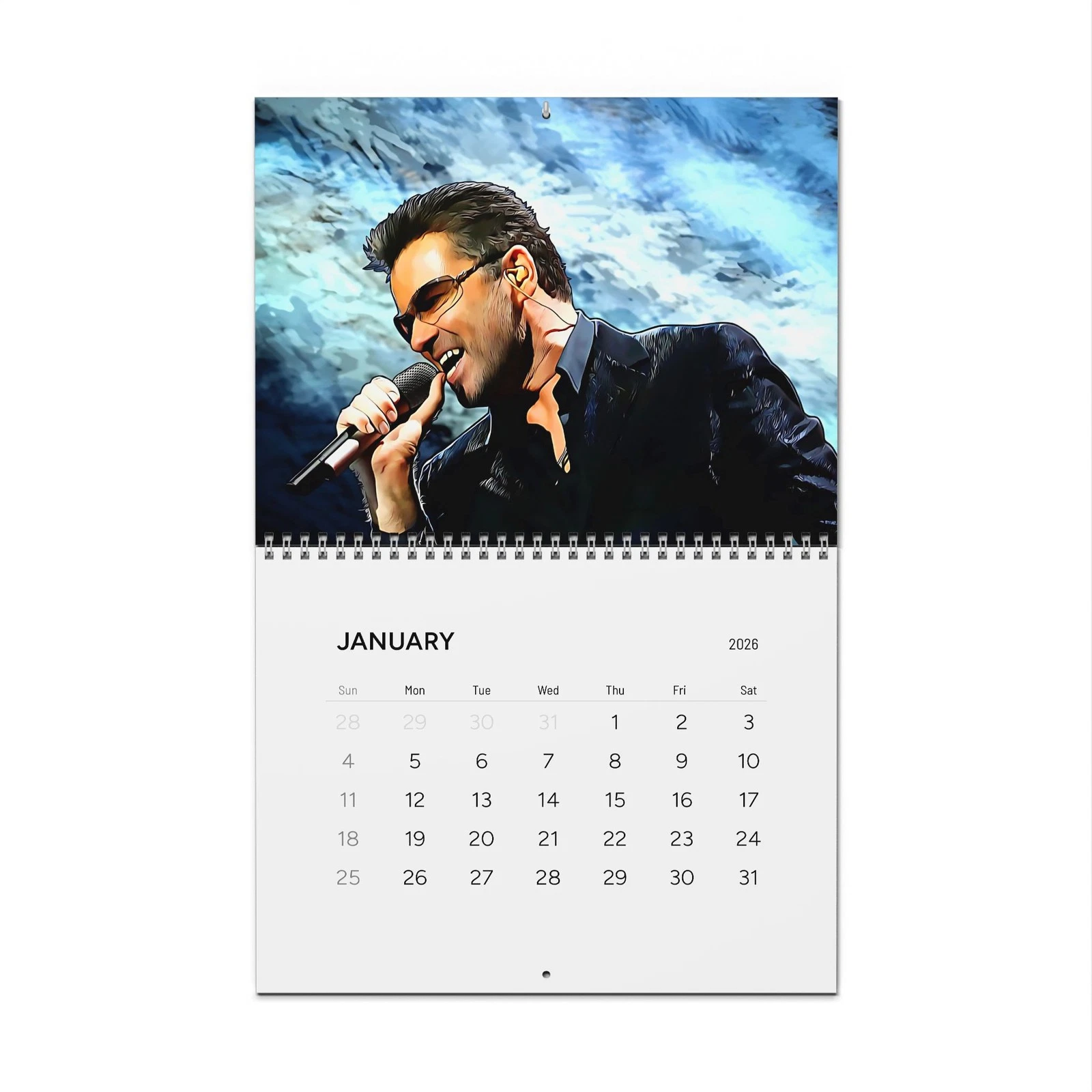George Michael Wall Calendar 2026